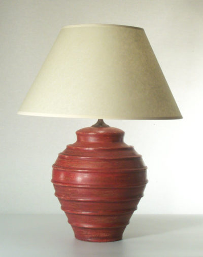 Beehive Red Table Lamp with shade