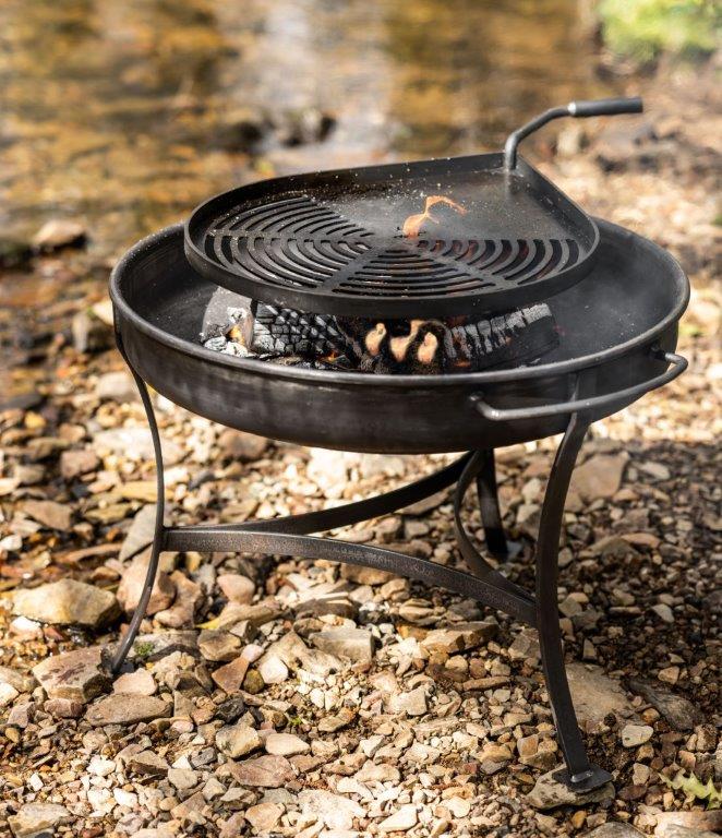 Fire Bowl Bbq Dean Forge, Round Fire Pit Cooking Grill Grater
